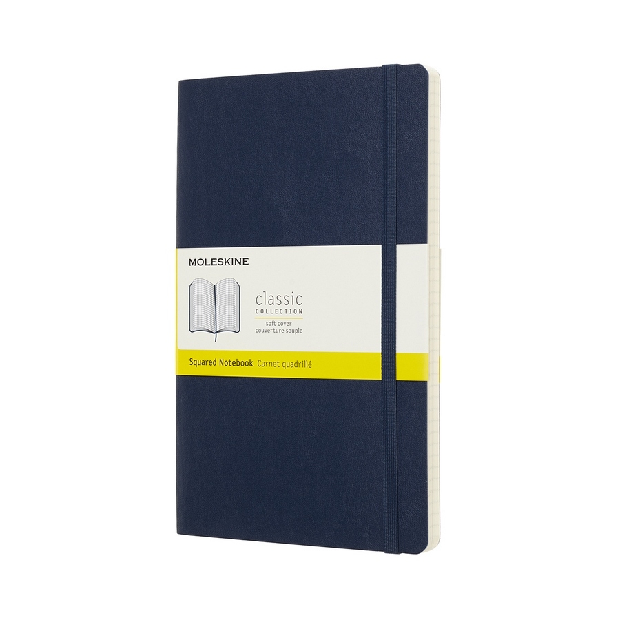 Moleskine Notizbuch Klassik Large Softcover Saphir, kariert von Moleskine