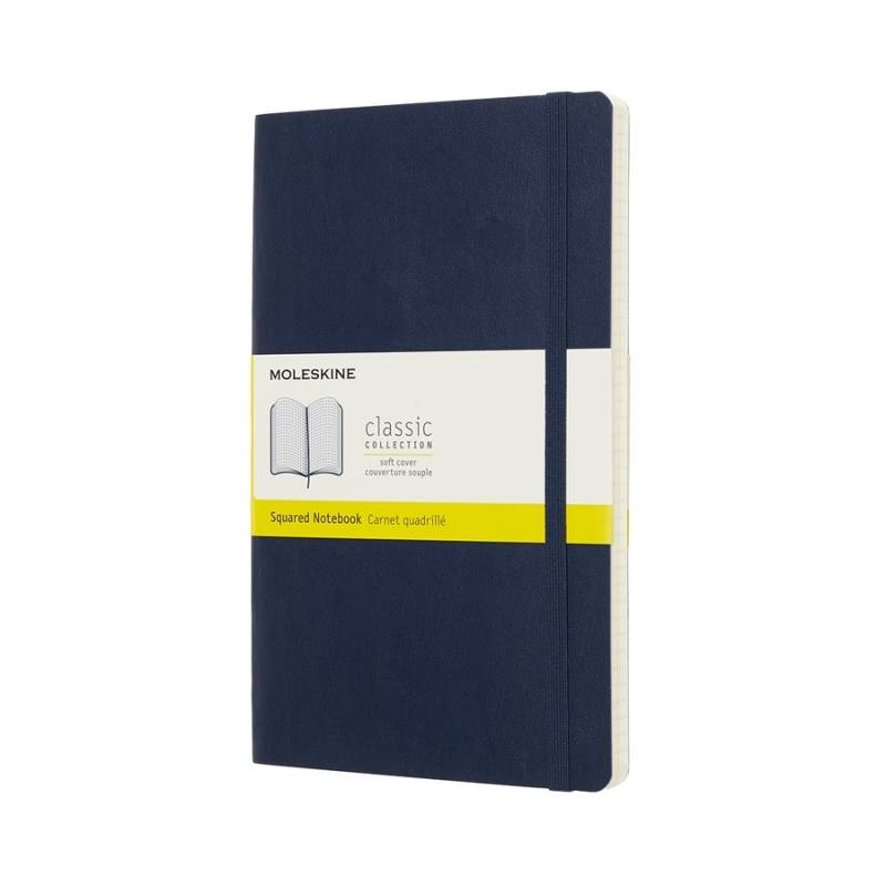 Moleskine Notizbuch Klassik Large Softcover Saphir, kariert von Moleskine