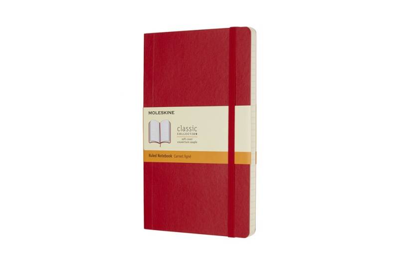 Moleskine Notizbuch Klassik Large Softcover Scharlachrot, liniert von Moleskine