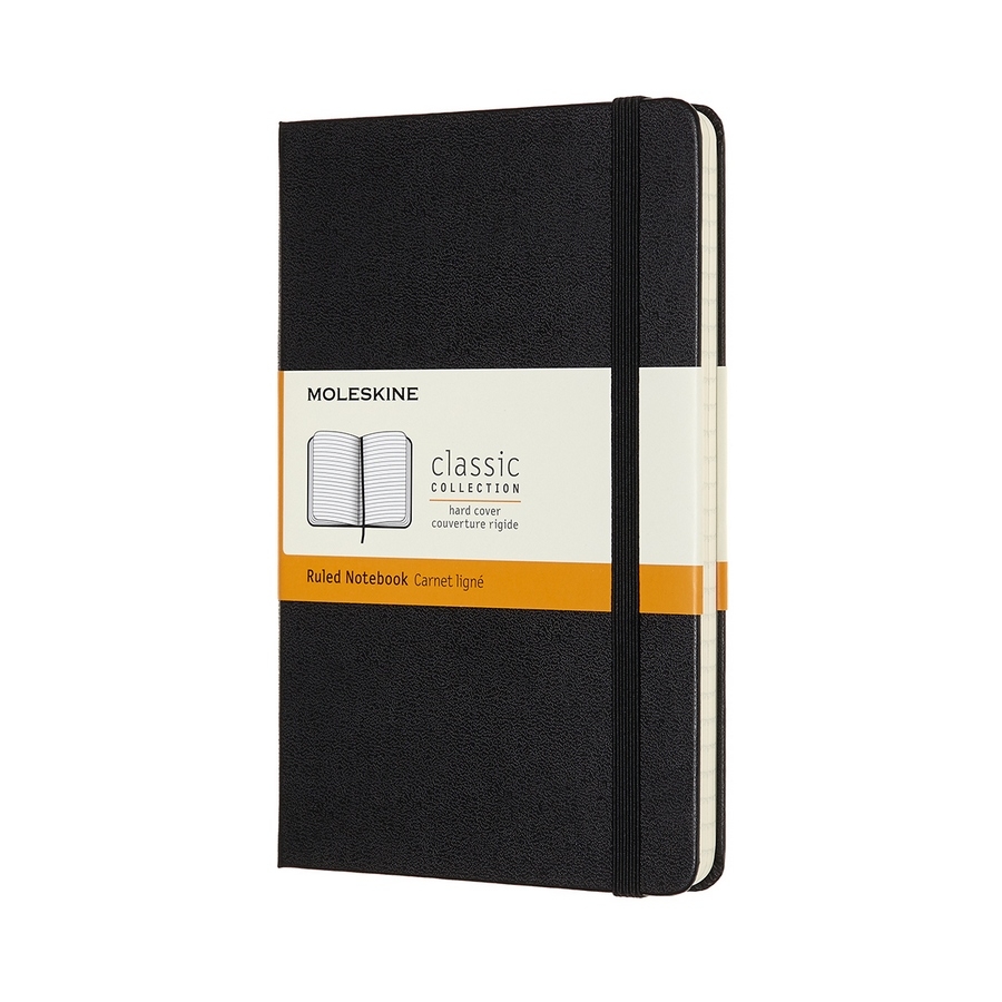 Moleskine Notizbuch Klassik Medium Hardcover Schwarz, liniert von Moleskine