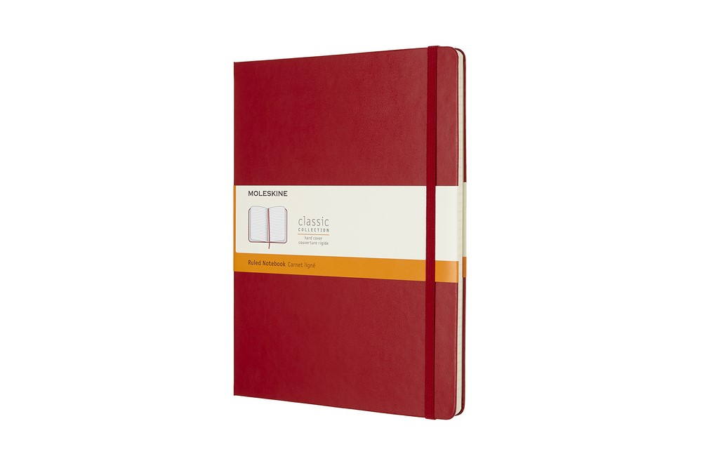 Moleskine Notizbuch Klassik XL Hardcover Scharlachrot, liniert von Moleskine