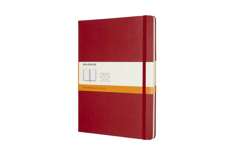 Moleskine Notizbuch Klassik XL Hardcover Scharlachrot, liniert von Moleskine