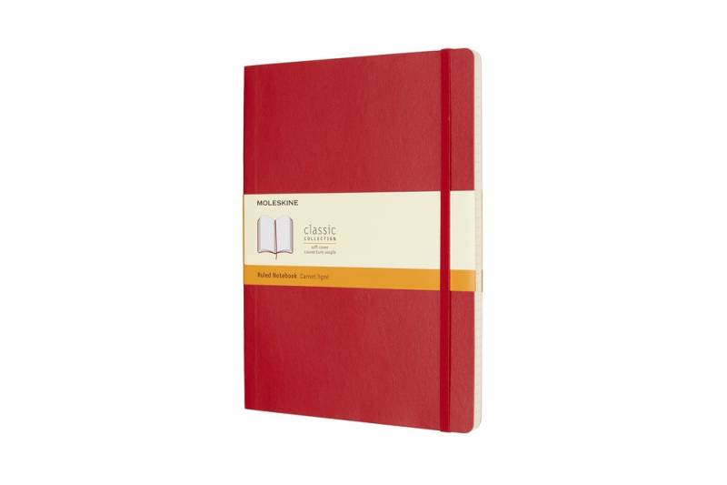 Moleskine Notizbuch Klassik XL Softcover Scharlachrot, liniert von Moleskine