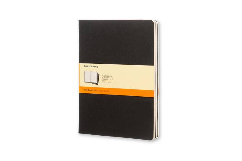Moleskine Notizheft Cahier XL Softcover 3er Set Schwarz, liniert von Moleskine