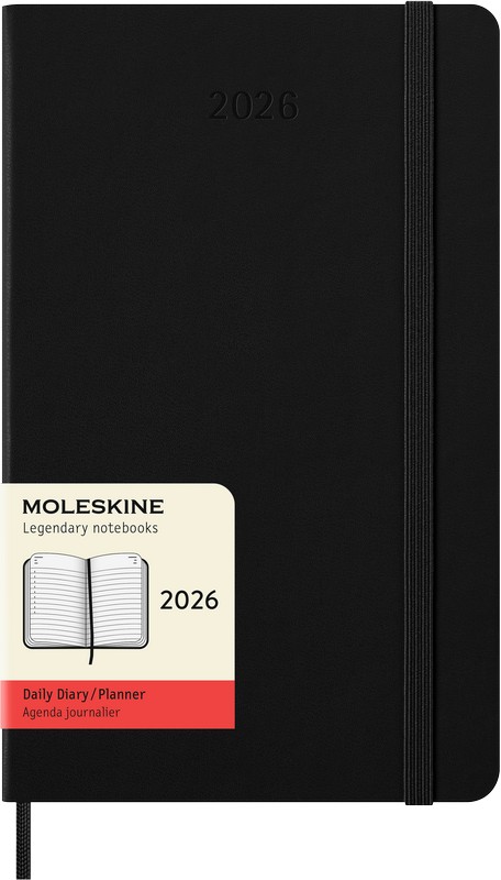 Moleskine Tageskalender 2026 Klassik 1 Tag auf 1 Seite Large Hardcover Schwarz Moleskine Tageskalender 2026 Klassik 1 Tag auf 1 Seite Large Hardcover Schwarz von Moleskine