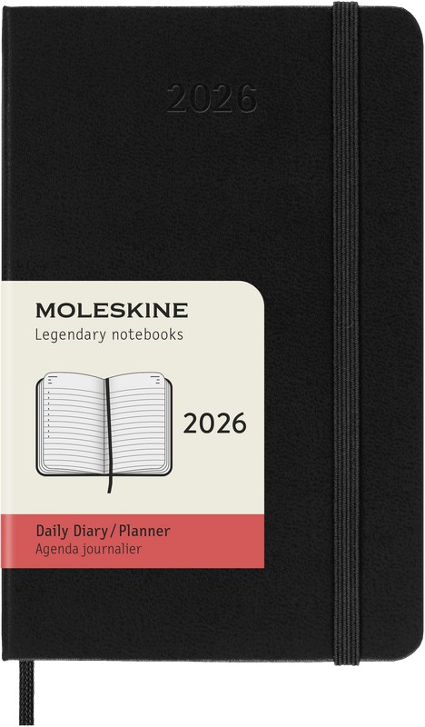Moleskine Tageskalender 2026 Klassik 1 Tag auf 1 Seite Pocket Hardcover Schwarz Moleskine Tageskalender 2026 Klassik 1 Tag auf 1 Seite Pocket Hardcover Schwarz von Moleskine