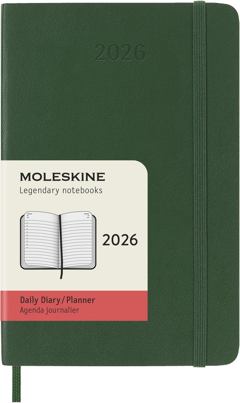 Moleskine Tageskalender 2026 Klassik 1 Tag auf 1 Seite Pocket Softcover Myrtengrün Moleskine Tageskalender 2026 Klassik 1 Tag auf 1 Seite Pocket Softcover Myrtengrün von Moleskine