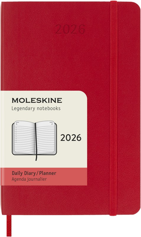 Moleskine Tageskalender 2026 Klassik 1 Tag auf 1 Seite Pocket Softcover Scharlachrot Moleskine Tageskalender 2026 Klassik 1 Tag auf 1 Seite Pocket Softcover Scharlachrot von Moleskine