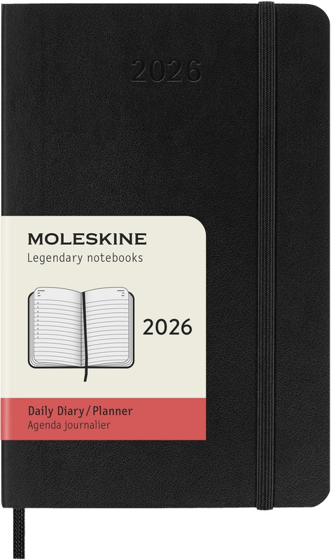 Moleskine Tageskalender 2026 Klassik 1 Tag auf 1 Seite Pocket Softcover Schwarz Moleskine Tageskalender 2026 Klassik 1 Tag auf 1 Seite Pocket Softcover Schwarz von Moleskine