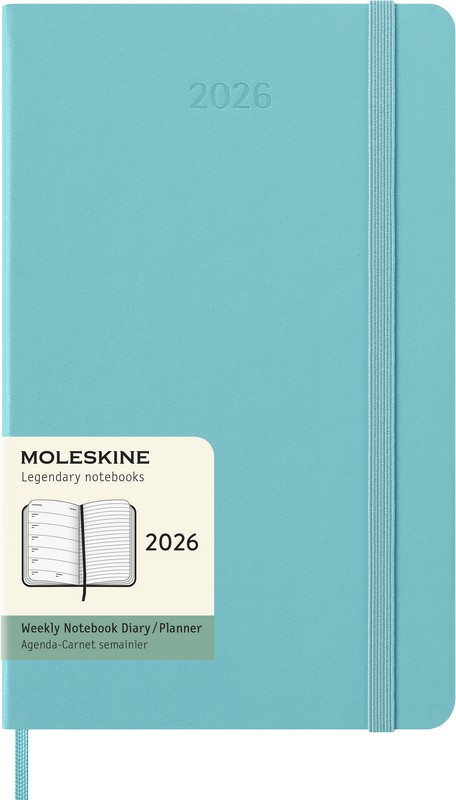 Moleskine Wochen-Notizkalender 2026 Klassik 1 Woche auf 1 Seite Large Hardcover Aquamarin Moleskine Wochen-Notizkalender 2026 Klassik 1 Woche auf 1 Seite Large Hardcover Aquamarin von Moleskine