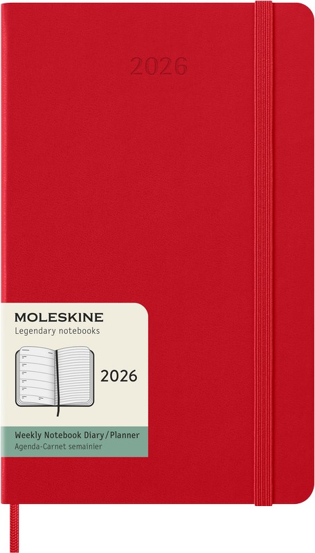 Moleskine Wochen-Notizkalender 2026 Klassik 1 Woche auf 1 Seite Large Hardcover Scharlachrot Moleskine Wochen-Notizkalender 2026 Klassik 1 Woche auf 1 Seite Large Hardcover Scharlachrot von Moleskine