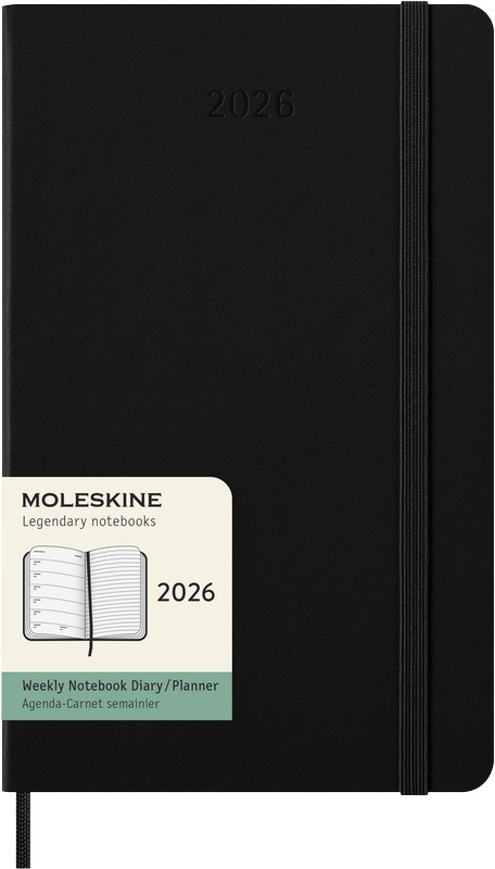 Moleskine Wochen-Notizkalender 2026 Klassik 1 Woche auf 1 Seite Large Hardcover Schwarz Moleskine Wochen-Notizkalender 2026 Klassik 1 Woche auf 1 Seite Large Hardcover Schwarz von Moleskine