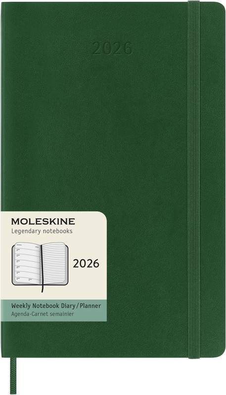 Moleskine Wochen-Notizkalender 2026 Klassik 1 Woche auf 1 Seite Large Softcover Myrtengrün Moleskine Wochen-Notizkalender 2026 Klassik 1 Woche auf 1 Seite Large Softcover Myrtengrün von Moleskine