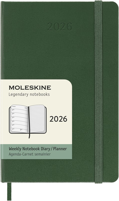 Moleskine Wochen-Notizkalender 2026 Klassik 1 Woche auf 1 Seite Pocket Hardcover Myrtengrün Moleskine Wochen-Notizkalender 2026 Klassik 1 Woche auf 1 Seite Pocket Hardcover Myrtengrün von Moleskine