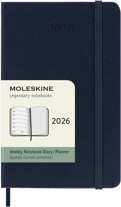 Moleskine Wochen-Notizkalender 2026 Klassik 1 Woche auf 1 Seite Pocket Hardcover Saphir Moleskine Wochen-Notizkalender 2026 Klassik 1 Woche auf 1 Seite Pocket Hardcover Saphir von Moleskine