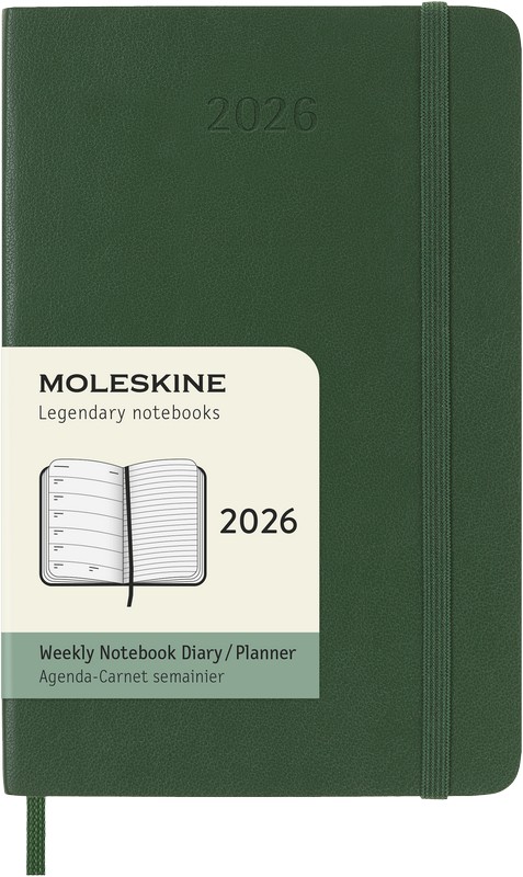 Moleskine Wochen-Notizkalender 2026 Klassik 1 Woche auf 1 Seite Pocket Softcover Myrtengrün Moleskine Wochen-Notizkalender 2026 Klassik 1 Woche auf 1 Seite Pocket Softcover Myrtengrün von Moleskine
