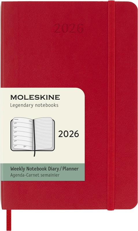 Moleskine Wochen-Notizkalender 2026 Klassik 1 Woche auf 1 Seite Pocket Softcover Scharlachrot Moleskine Wochen-Notizkalender 2026 Klassik 1 Woche auf 1 Seite Pocket Softcover Scharlachrot von Moleskine
