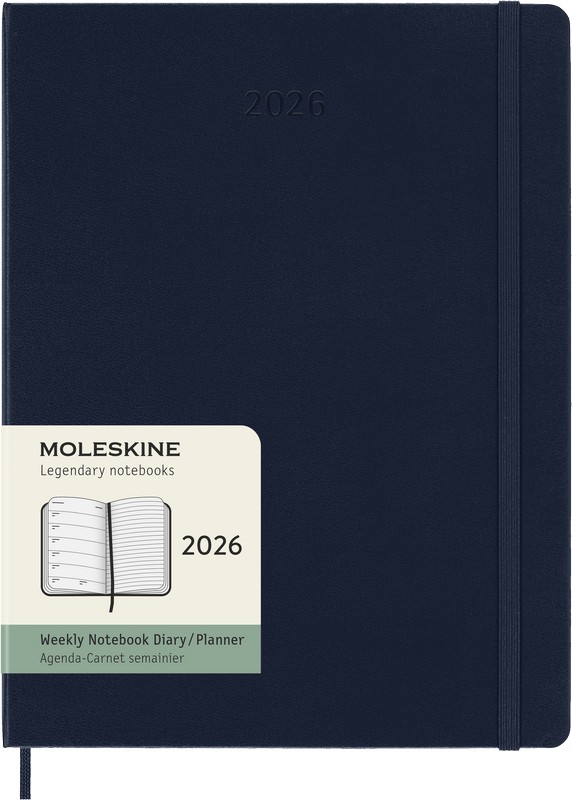 Moleskine Wochen-Notizkalender 2026 Klassik 1 Woche auf 1 Seite XL Hardcover Saphir Moleskine Wochen-Notizkalender 2026 Klassik 1 Woche auf 1 Seite XL Hardcover Saphir von Moleskine