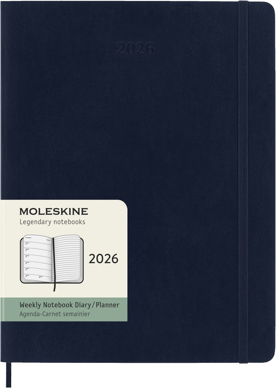 Moleskine Wochen-Notizkalender 2026 Klassik 1 Woche auf 1 Seite XL Softcover Saphir Moleskine Wochen-Notizkalender 2026 Klassik 1 Woche auf 1 Seite XL Softcover Saphir von Moleskine