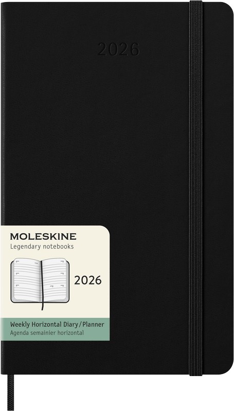 Moleskine Wochenkalender 2026 Klassik 1 Woche auf 2 Seiten horizontal Large Hardcover Schwarz Moleskine Wochenkalender 2026 Klassik 1 Woche auf 2 Seiten horizontal Large Hardcover Schwarz von Moleskine