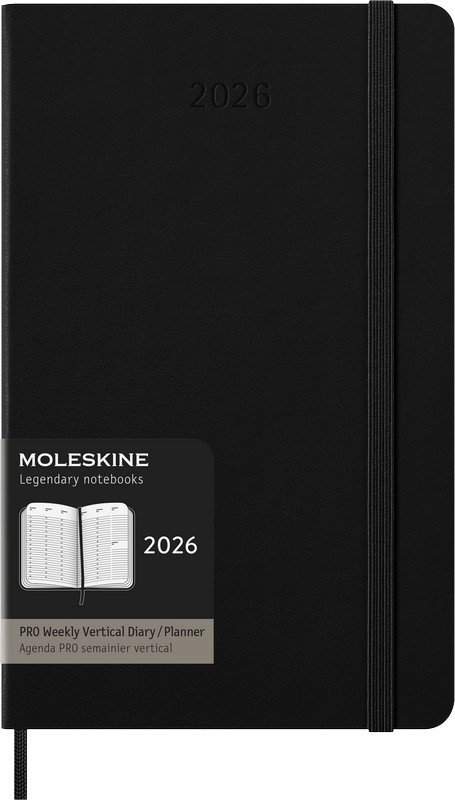Moleskine Wochenkalender 2026 Pro 1 Woche auf 2 Seiten vertikal Large Hardcover Schwarz Moleskine Wochenkalender 2026 Pro 1 Woche auf 2 Seiten vertikal Large Hardcover Schwarz von Moleskine