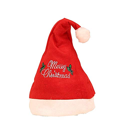 Molinter Weihnachtsmütze Nikolaus-Mütze Vliesstoff Nikolausmütze Rot Weihnachtsmann Mütze für Kinder Erwachsene (B) von Molinter