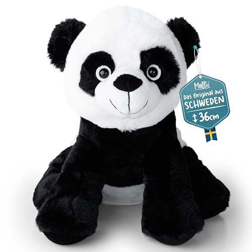 Mollis Kuscheltier - Kuschelpanda - 30 cm - Plüschtier-Panda - Kinder-Kuscheltier - weiches Stofftier für Kinder und Babys von Mollis