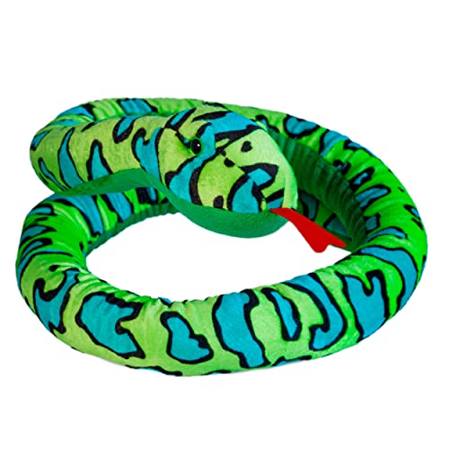 Mollis Kuscheltier - Kuschelschlange - 200 cm - Plüschtier-Schlange - Kinder-Kuscheltier - weiches Stofftier für Kinder und Babys (Grün) von Mollis
