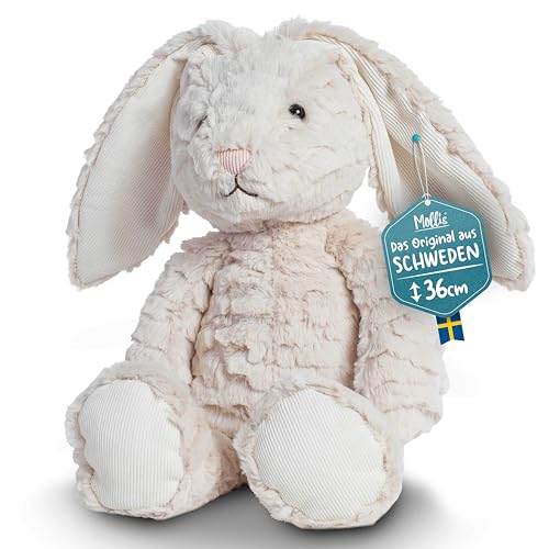 Mollis Kuscheltier - Kuschelhase - 36 cm - Plüschtier-Hase - Kinder-Kuscheltier - weiches Stofftier für Kinder und Babys von Mollis