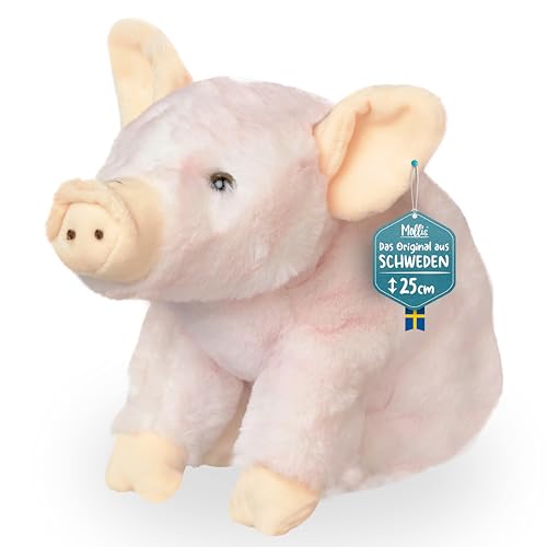 Mollis Kuscheltier - Kuschelschwein - 25 cm - Plüschtier-Schwein - Kinder-Kuscheltier - weiches Stofftier für Kinder und Babys von Mollis