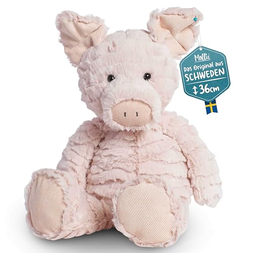 Mollis Kuscheltier - Kuschelschwein - 36 cm - Plüschtier-Schwein - Kinder-Kuscheltier - weiches Stofftier für Kinder und Babys von Mollis