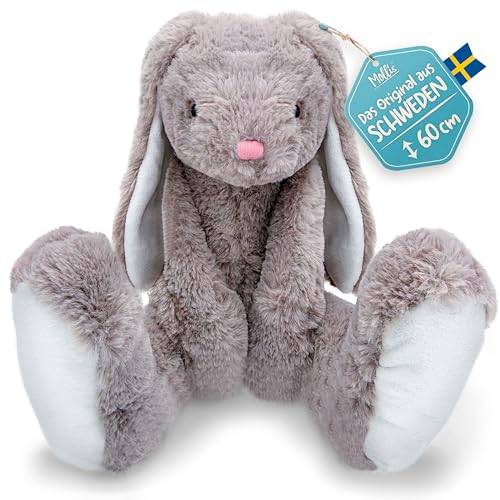 Mollis Kuscheltier - Kuschelhase - 60 cm - Plüschtier-Hase - Kinder-Kuscheltier - weiches Stofftier für Kinder und Babys von Mollis