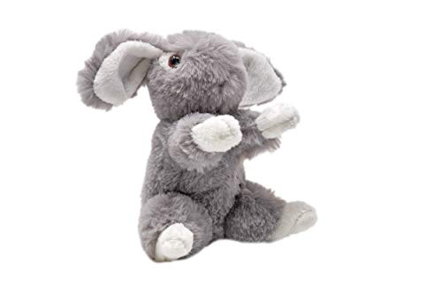 Mollis Kuscheltier - Kuschelhase - 16 cm - Plüschtier-Hase - Kinder-Kuscheltier - weiches Stofftier für Kinder und Babys (Grau) von Mollis