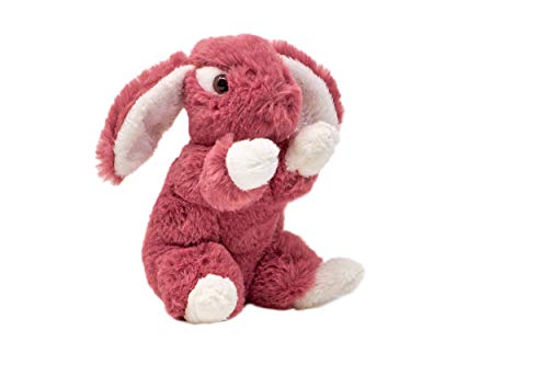 Mollis Kuscheltier - Kuschelhase - 16 cm - Plüschtier-Hase - Kinder-Kuscheltier - weiches Stofftier für Kinder und Babys (Dunkel-Pink) von Mollis