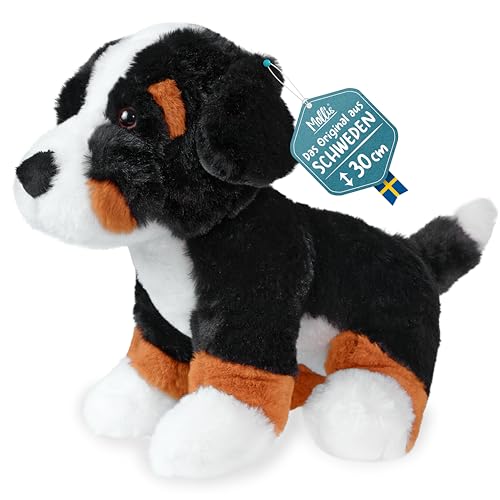 Mollis Kuscheltier - Kuschelhund - 30 cm - Plüschtier-Hund - Kinder-Kuscheltier - weiches Stofftier für Kinder und Babys (Berner Sennen) von Mollis