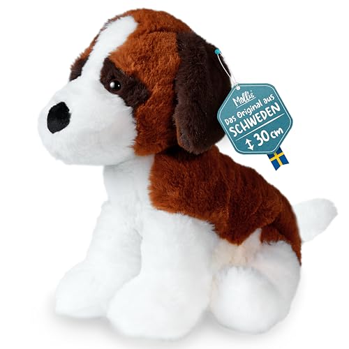 Mollis Kuscheltier - Kuschelhund - 30 cm - Plüschtier-Hund - Kinder-Kuscheltier - weiches Stofftier für Kinder und Babys (Bernhardiner) von Mollis