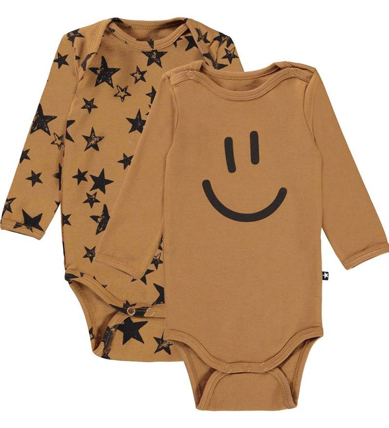 Molo Body l/ä - 2er-Pack - Foss - Sterne Erdig - Molo - 68 - Body L/Ä Molo Body l/ä - 2er-Pack - Foss - Sterne Erdig - Molo - 68 - Body L/Ä von Molo
