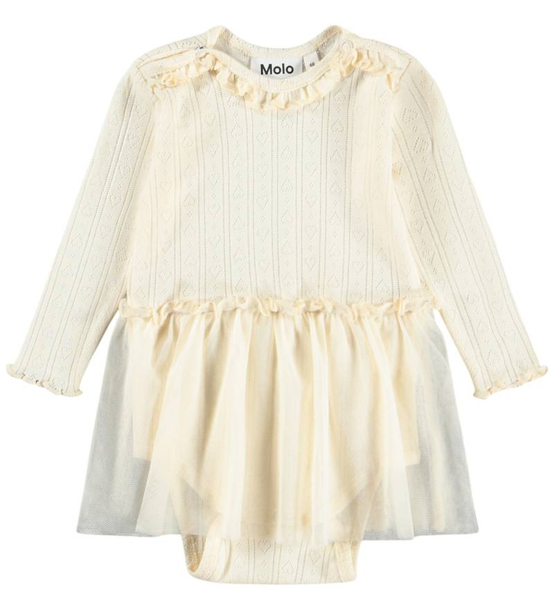 Molo Bodykleid l/ä - Frillo - Pearled Ivory m. Lochmuster/Tyl - Molo - 74 - Body L/Ä Molo Bodykleid l/ä - Frillo - Pearled Ivory m. Lochmuster/Tyl - Molo - 74 - Body L/Ä von Molo