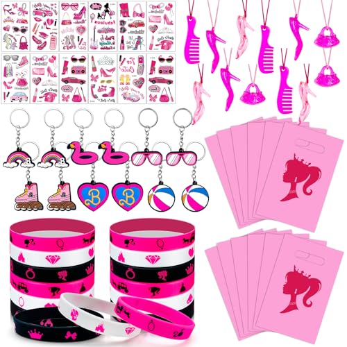 Moltby Barbiprinzessin Mädchen Party Mitgebsel – 12 Mädchen Silikonarmbänder, 12 Schlüsselanhänger, 12 Geschenktüten, 12 Temporäre Tattoos Moltby Barbiprinzessin Mädchen Party Mitgebsel – 12 Mädchen Silikonarmbänder, 12 Schlüsselanhänger, 12 Geschenktüten, 12 Temporäre Tattoos von Moltby