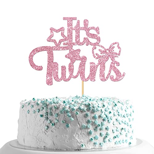 MonMon & Craft It's Twins Kuchendekoration für Babyparty, Zwillinge, Kuchendekoration, Geschlechtsoffenbarung, Zwillingsparty-Dekoration, rosa Glitzer MonMon & Craft It's Twins Kuchendekoration für Babyparty, Zwillinge, Kuchendekoration, Geschlechtsoffenbarung, Zwillingsparty-Dekoration, rosa Glitzer von MonMon & Craft