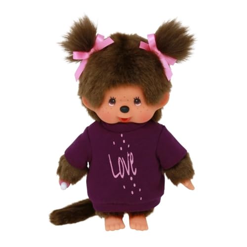 Monchhichi Girl Tee Love Dress Plüschpuppe - Lila von Monchhichi