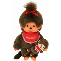 SEKIGUCHI 242184 Monchhichi - Classic Mädchen mit Mini Monchhichi, rot/braun SEKIGUCHI 242184 Monchhichi - Classic Mädchen mit Mini Monchhichi, rot/braun von Monchhichi