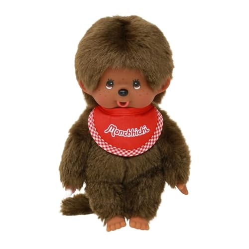 Sekiguchi 8 Tall Crying Face Girl Monchhichi with Red Bib by Monchhichi von Sekiguchi