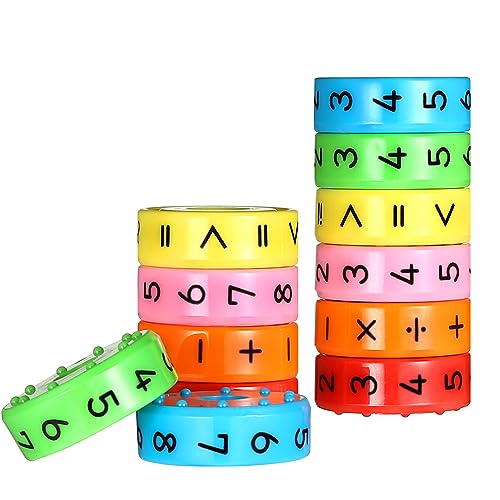 Moncolis 2 Stück Mathematik Lernspielzeug Magnetische Rechenrolle Mathespielzeug Lernspiele Rechnen Einschulung Schulanfang Schulkind Schultüte Füllung Kindergeschenk von Moncolis
