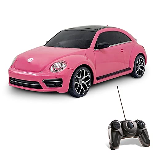 Mondo Motors, VW NEW BEETLE PINK , Modell im Maßstab 1: 24, Geschwindigkeit bis zu 8 km / h, Spielzeugauto für Kinder - 63579 von Mondo Motors