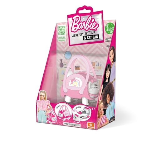 Mondo 40001 Barbie Cat Bag, Handtasche für Barbie im Katzen-Look, enthält 1 Lippenstift, Spielzeug ab 5 Jahre von Mondo