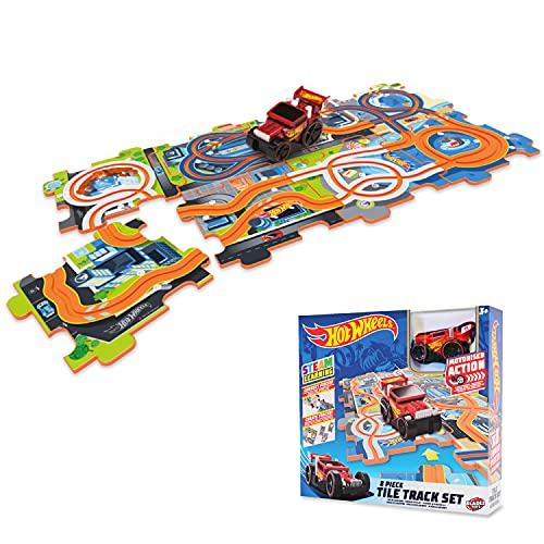 Mondo-66094 Tile Track Set Incaster, Farbe Livrea Hot Wheels, 66094 von Mondo