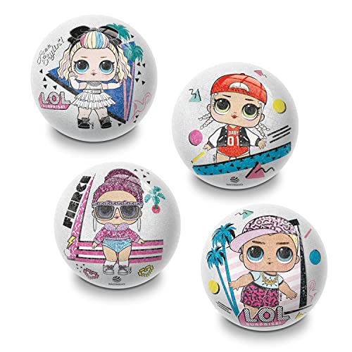 Mondo 8001011056415 05641 L.O.L. Surprise Toys – Shiny LOL für Kinder – Ball zum Spielen im Haus oder im Freien – Durchmesser 10 cm – zufällige Lieferung – 05641, Mehrfarbig, 10 centimetri von Mondo