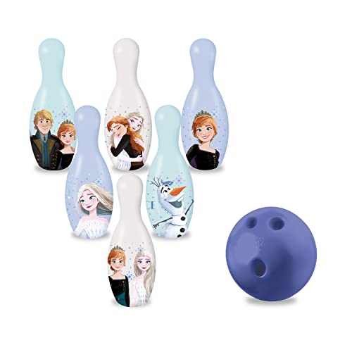Mondo Toys – Frozen-Bowling-Set für Kinder – INKLUSIVE 1 Ball und 6 Frozen-Themenkegel – Sportspielzeug – Spiel für Kinder 2 3 4 Jahre – 28307 von Mondo