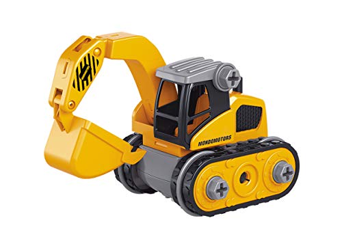 Mondo Motors-Construction Truck Assemble-15cm Abnehmbares Spielset mit Schraubendreher Inklusive Konstruktion Toy Truck-Geschenk für Kinder 3,4,5,6 Jahre-51177, gelb / grau Farbe, 51177 Mondo Motors-Construction Truck Assemble-15cm Abnehmbares Spielset mit Schraubendreher Inklusive Konstruktion Toy Truck-Geschenk für Kinder 3,4,5,6 Jahre-51177, gelb / grau Farbe, 51177 von Mondo